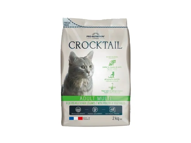 CROCKTAIL Adult Multi Sausas Maistas Katėms Su Vištiena Ir Daržovėmis 2 kg