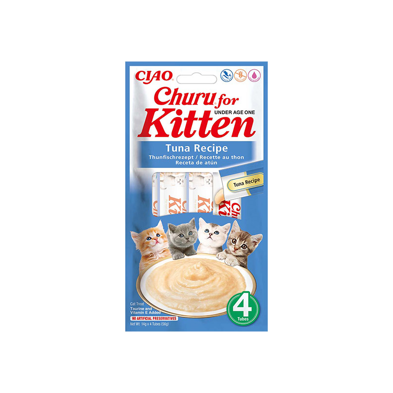 Churu Kitten kreminis skanėstas su tunu kačiukams 12x56g