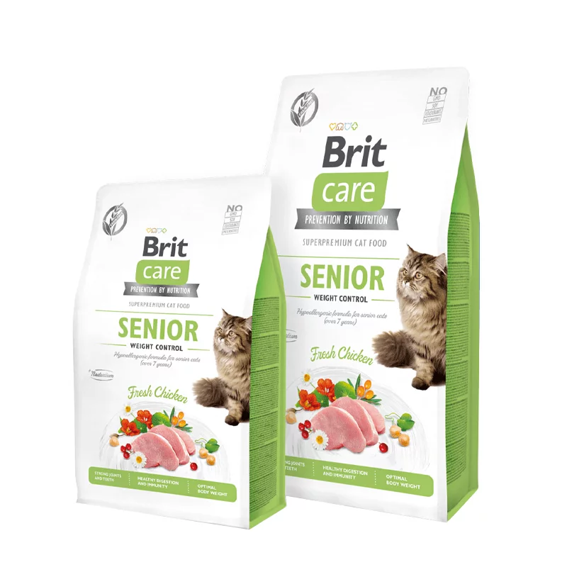 Brit Care Senior Weight Control sausas maistas katėms 7 kg