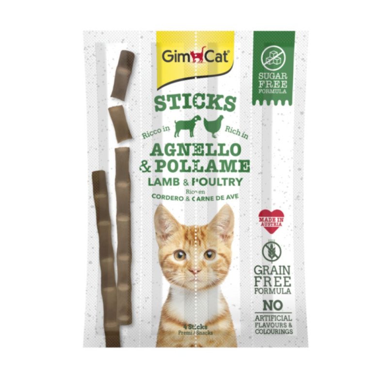 GimCat Sticks begrūdės lazdelės su paukštiena 4 vnt