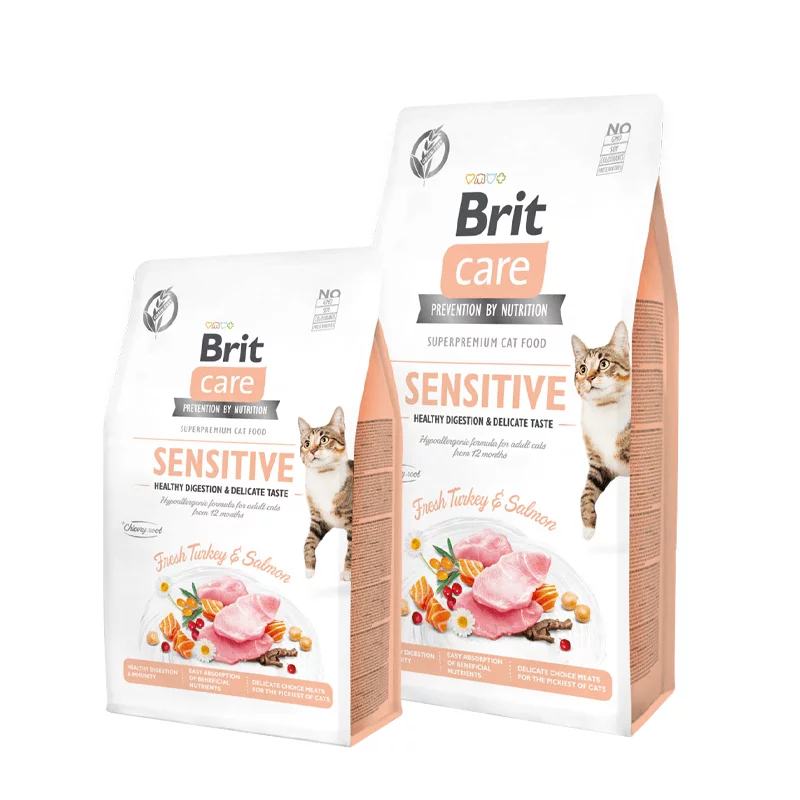 Brit Care Sensitive Healthy Digestion & Delicate Tastes sausas maistas katėms 7 kg
