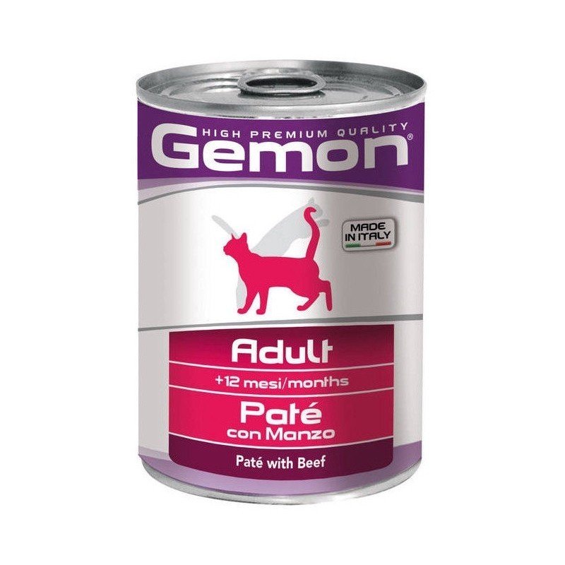 Gemon adult konservuotas paštetas suaugusioms katėms su jautiena 6x400g