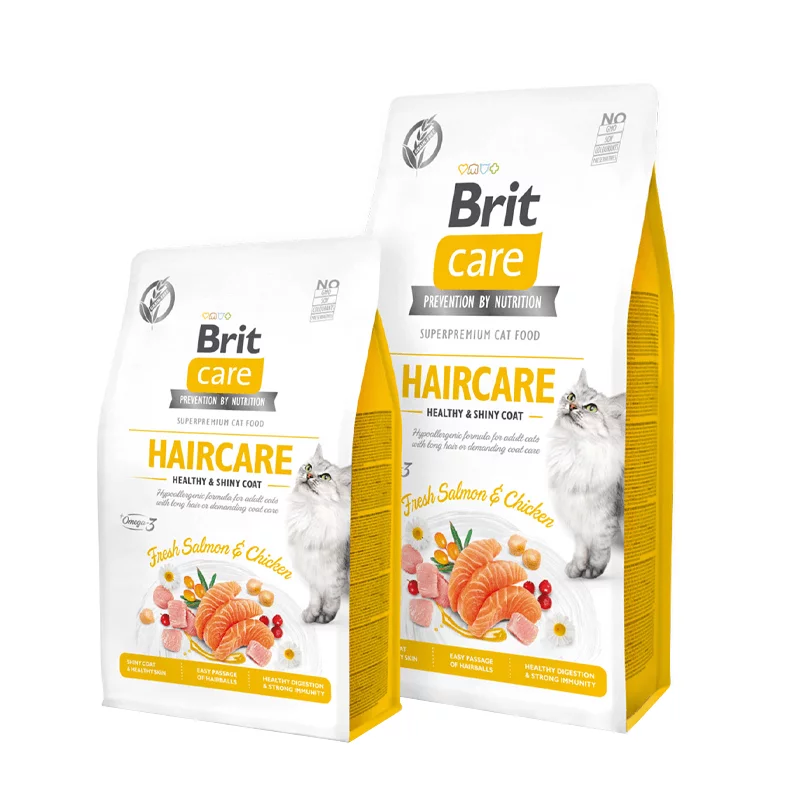 Brit Care Haircare Healthy & Shiny Coat sausas maistas katėms 7 kg