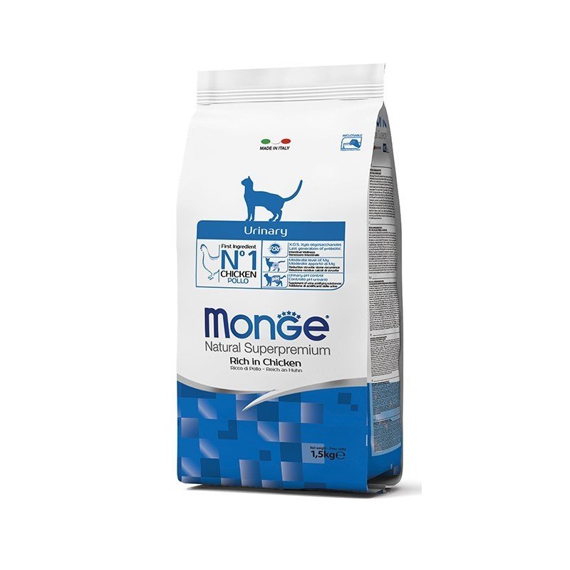 Monge Urinary Adult Urinary super premium sausas pašaras katėms su vištiena 1.5kg