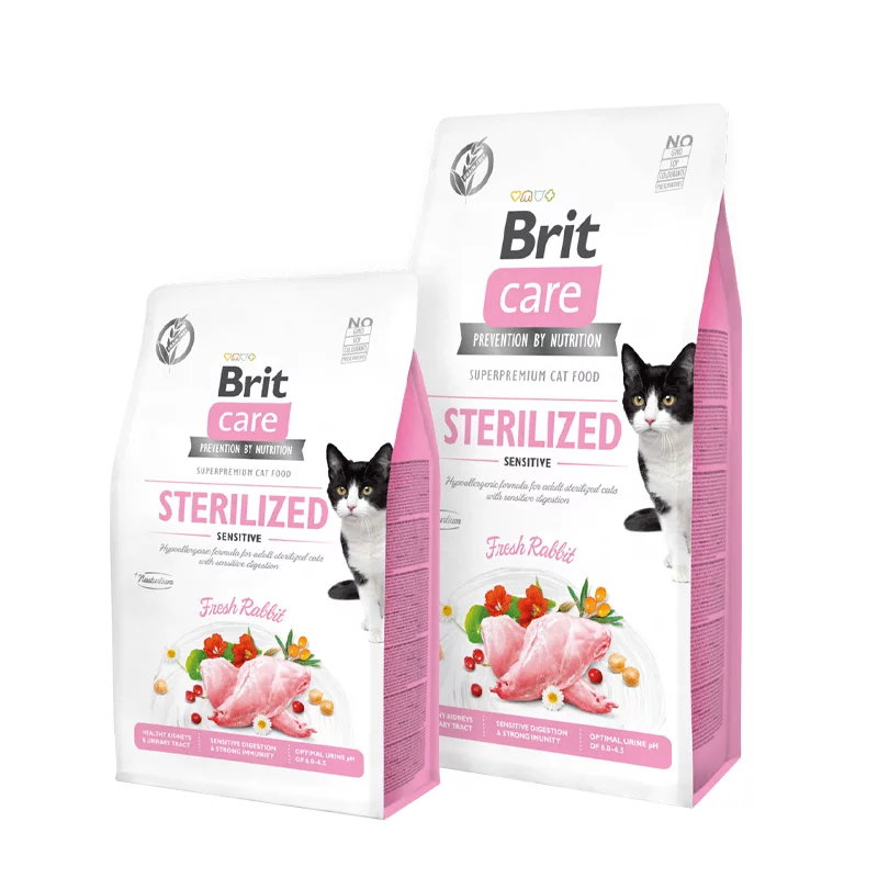 Brit Care Sterilized Sensitive sausas maistas katėms 7 kg