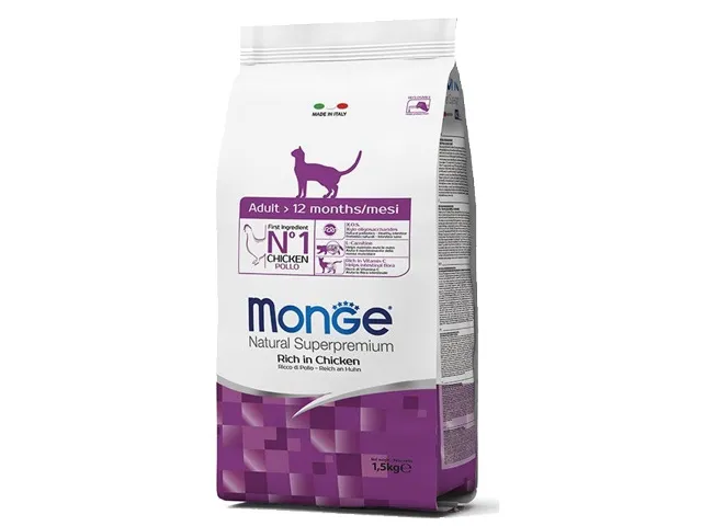 Monge Daily Line super premium pašaras suaugusioms katėms su vištiena 1.5kg