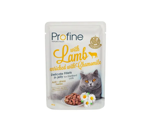 Profine konservai katėms Jelly with Lamb 24x85g