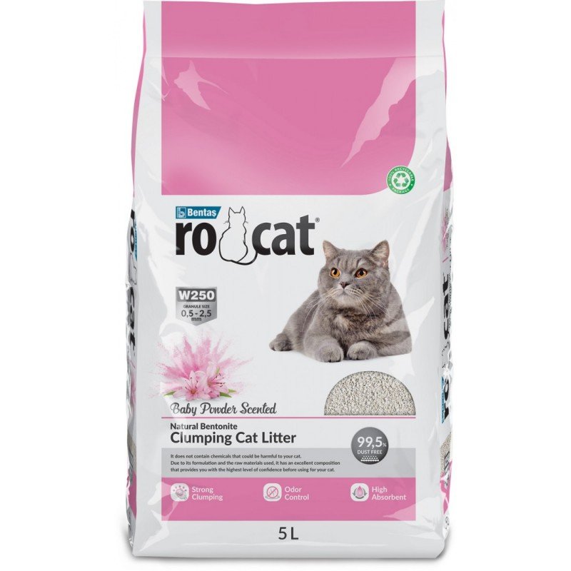 RO CAT Kačių Kraikas BABY POWDER 5L