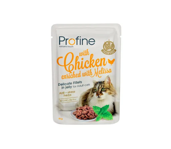 Profine konservai katėms Jelly with Chicken 24x85g
