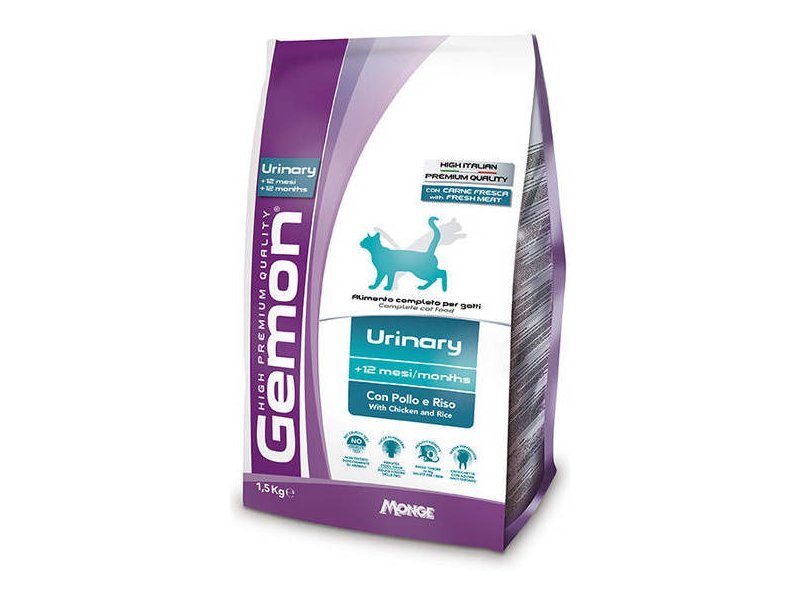 G97301 GEMON - Sausas Maistas Katėms Urinary Vištiena & Ryžiai 7 kg