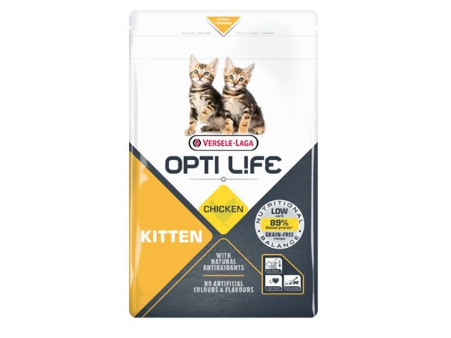 Opti Life Sausas Maistas Kačiukams su vištiena 2.5 kg