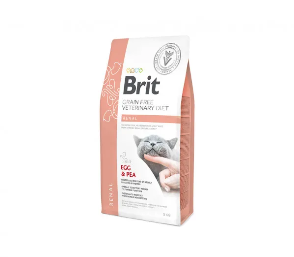 Brit GF Veterinary Diets Cat Renal Sausas Maistas katėms 5 kg