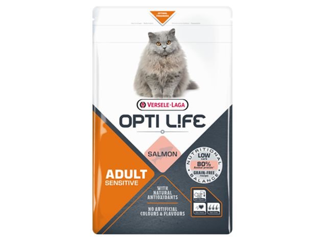 Opti Life Cat Sensitive Sausas Maistas Katėms Su Lašiša 7.5 kg