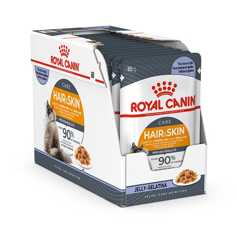 Royal Canin Hair & Skin Care konservai drebučiuose 12x85g