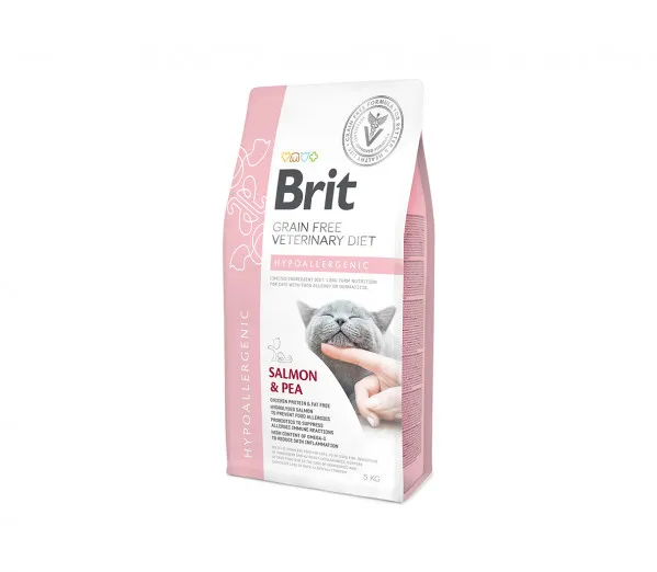 Brit GF Veterinary Diets Cat Hypoallergenic Sausas Maistas katėms 5 kg
