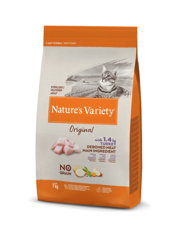 Nature’s Variety Original Sausas Maistas Sterilizuotom Katėms (kalakutiena) 7 kg