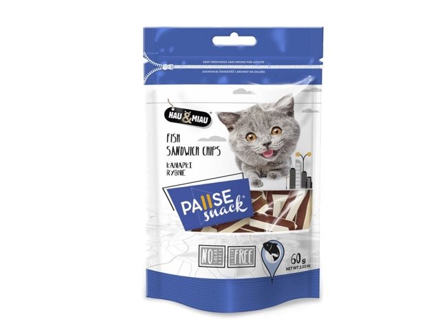 Hau&Miau skanėstai katėms žuvies sumuštiniai 60g