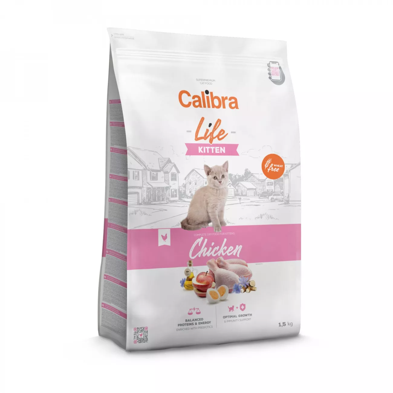 CALIBRA Cat Life Kitten Chicken sausas maistas kačiukams su vištiena 1.5 kg