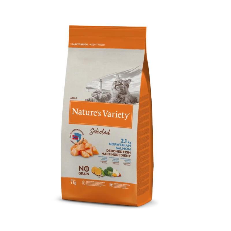 Nature’s Variety Selected Sausas Maistas Suaugusioms Katėms (norvegiška lašiša) 7 kg