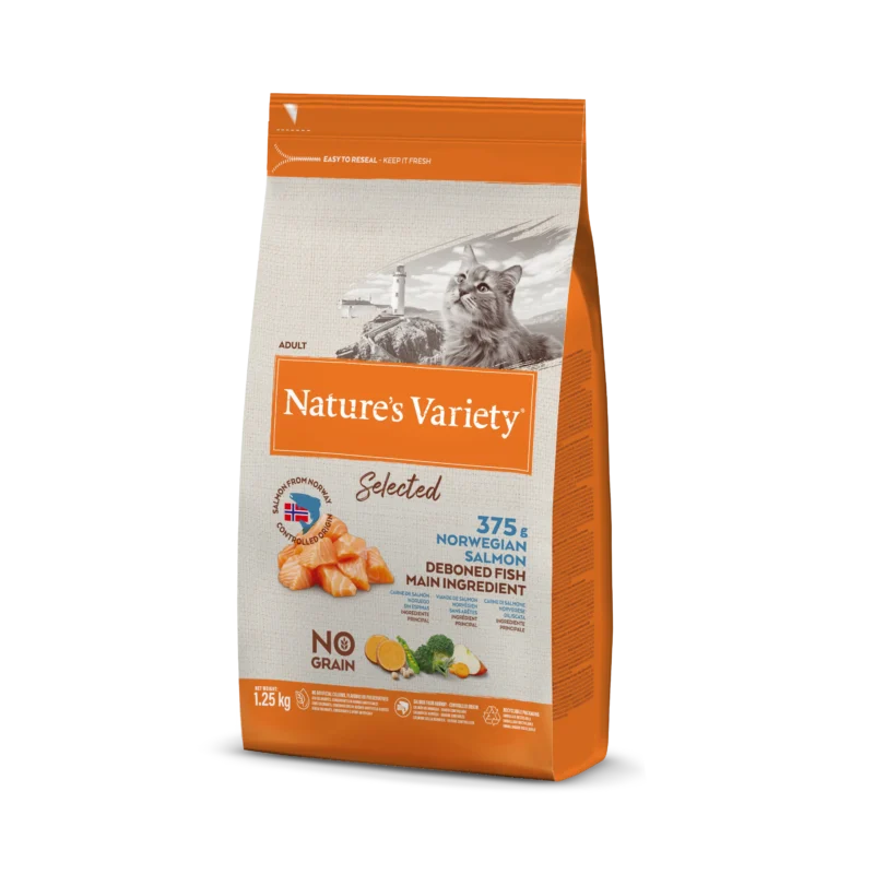 Nature’s Variety Selected Sausas Maistas Suaugusioms Katėms (norvegiška lašiša) 1.25 kg