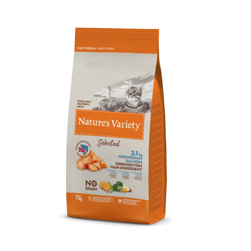 Nature’s Variety Selected Sausas Maistas Sterilizuotom Katėms (norvegiška lašiša) 7 kg