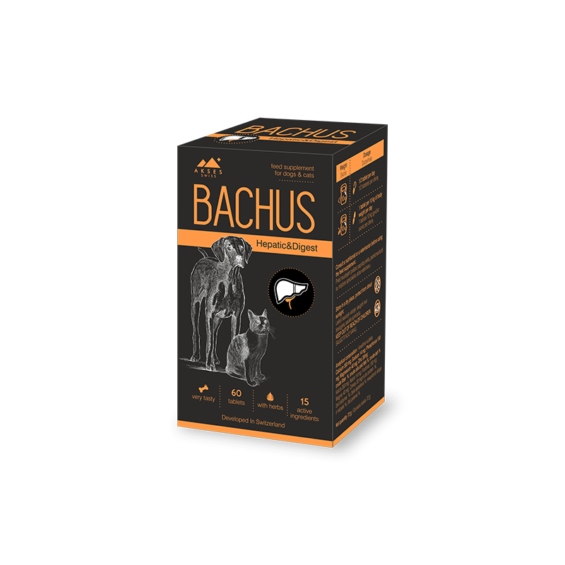 Bachus Hepatic & Digest papildai šunims ir katėms 60 tabl