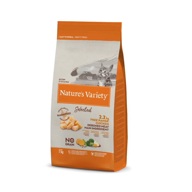 Nature’s Variety Selected Kitten Sausas Maistas Kačiukams (vištiena) 7 kg