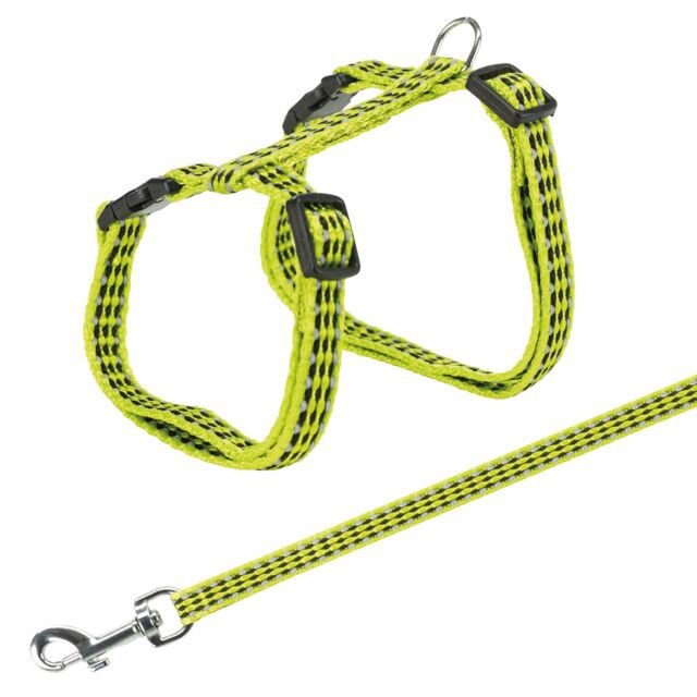 TRIXIE Kačių petnešos su pavadėliu atspind. metal. sagtys 22-42 cm-10 mm 1.20 m