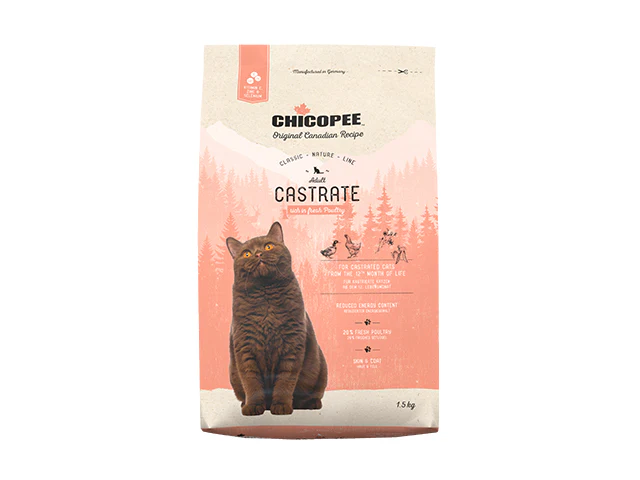 Chicopee CNL Cat Castrate Poultry Sausas Maistas Katėms 15 kg