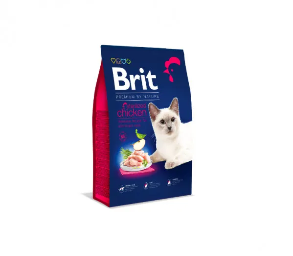 Brit Premium by Nature Cat Sterilized Sausas Maistas Katėms 8kg