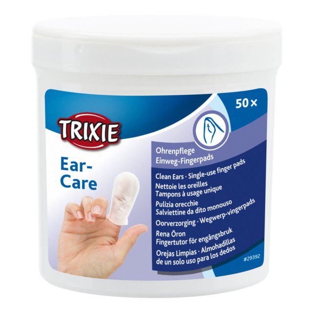 TRIXIE Antpirščiai ausų priežiūrai 50 vnt.