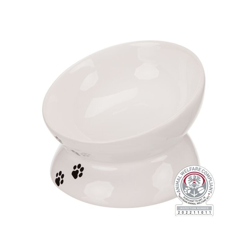 TRIXIE Dubenėlis pakeltas keramika 0.15 l 13 cm baltas