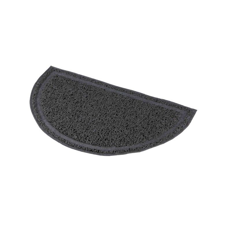 TRIXIE Kilimėlis prie tualeto pusiau apvalus PVC 59x35 cm antracito
