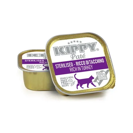 Kippy Pate Sterilised Turkey (su kalakutiena) paštetas katėms 12x90g