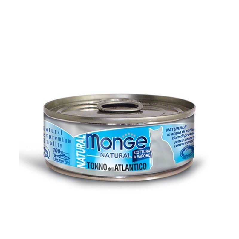 Monge kons.pašaras katėms su Atlanto tuno gabalėliais savo sultyse 12x80g