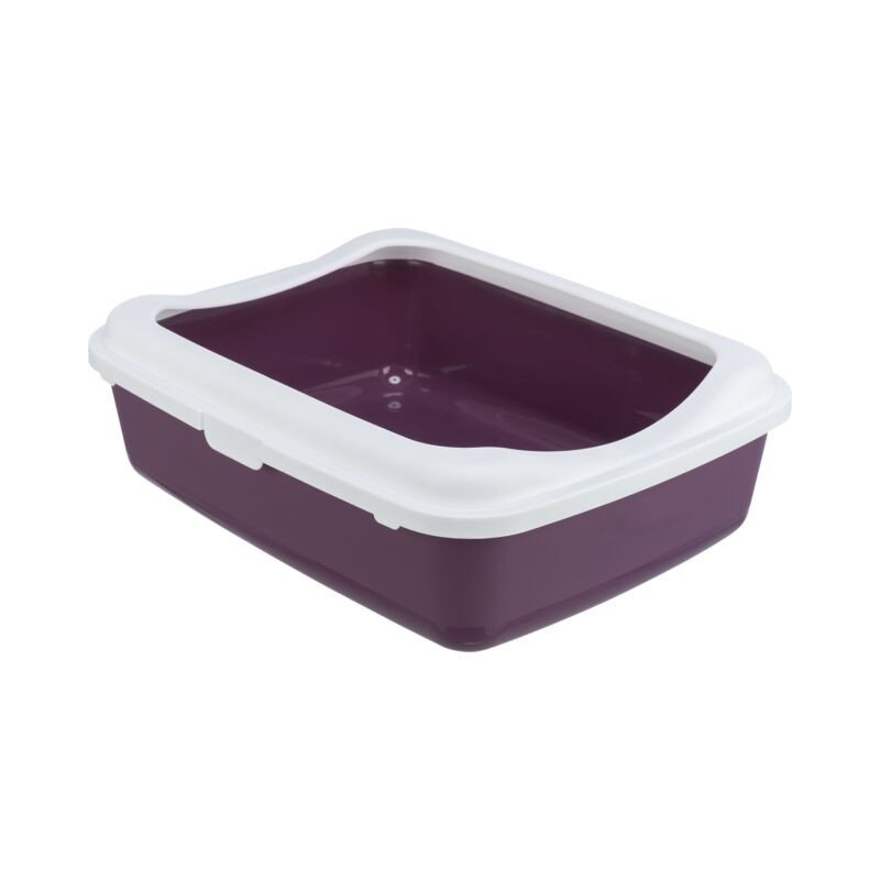 TRIXIE Classic Kačių tualetas su kraštais 37x15x47 cm uogų/baltas