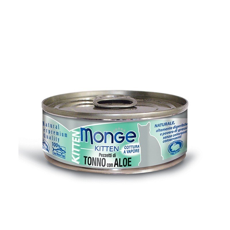 Monge Kitten kons. pašaras kačiukams su tuno gabalėliais ir alaviju 12x80g