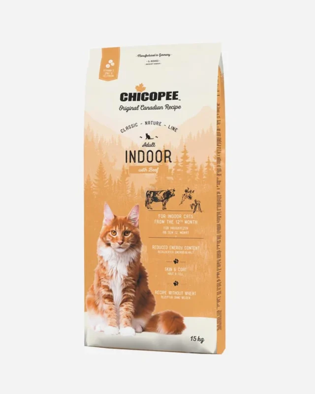 Chicopee Classic Line Adult Indoor Sausas Maistas Katėm Su Jautiena 1.5 kg