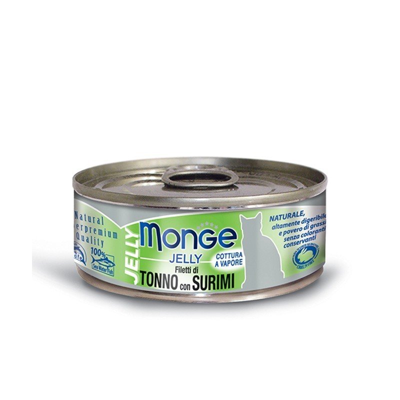 Monge Jelly - Wet kons. pašaras suagusioms katėms su tunu 12x80g