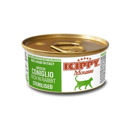 Kippy Mousse Sterilised Coniglio (su triušiena) putėsiai katėms 12x85g