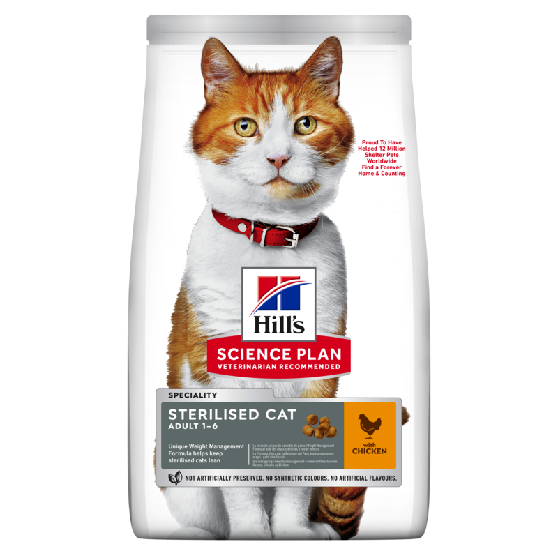 SP Feline Sterilised Adult Chicken sausas maistas katėms 10 kg