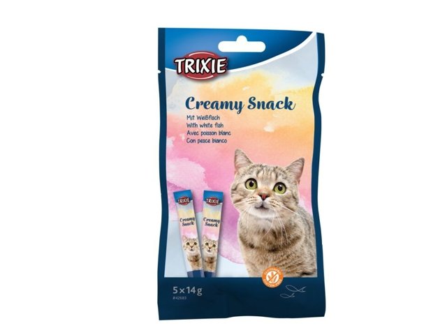 TRIXIE kreminis skanėstas katėms su tunu ir balta žuvim 5x14 g
