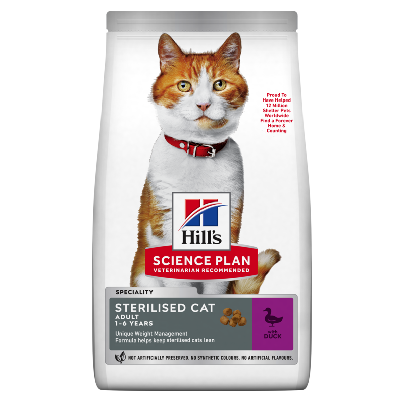 SP Feline Sterilised Adult Duck sausas maistas katėms 10 kg