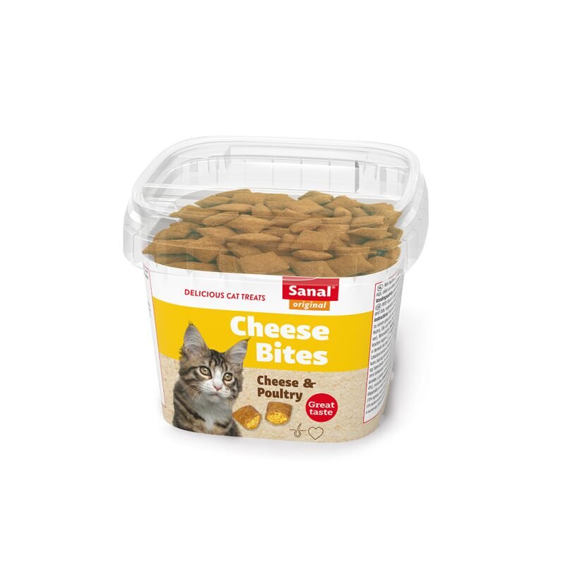 Sanal Cheese Bites paukštienos skanėstai katėms 6x75 g