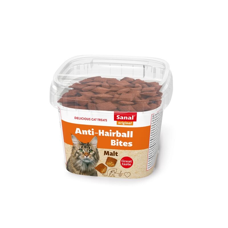 Sanal Anti Hairball Bites skanėstai nuo sąvėlų katėms 6x75 g
