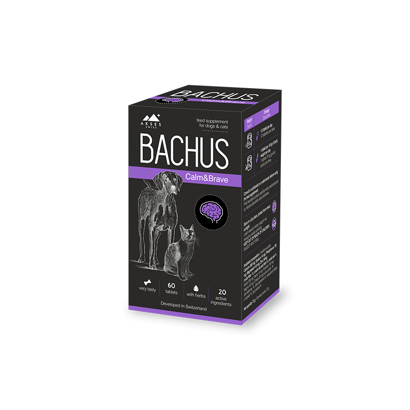 Bachus Calm & Brave papildai šunims ir katėms 60 tabl