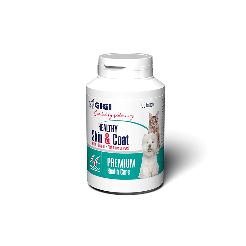 GIGI Healthy Skin & Coat papildai katėms ir šunims 90 tabl