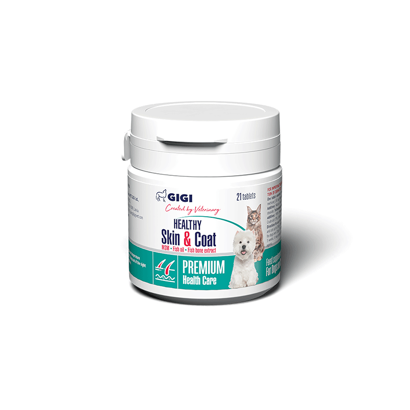 GIGI Healthy Skin & Coat papildai katėms ir šunims 21 tabl