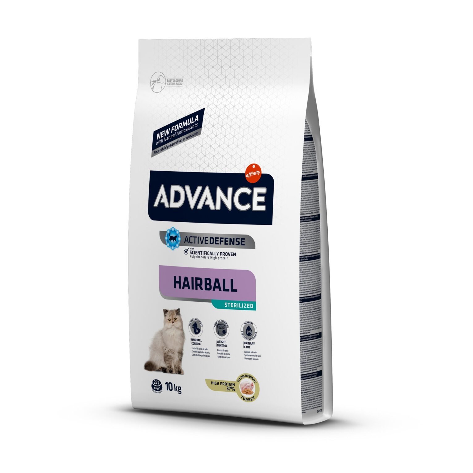 Advance Sterilized Hairball su kalakutiena sausas maistas katėms 1.5 kg