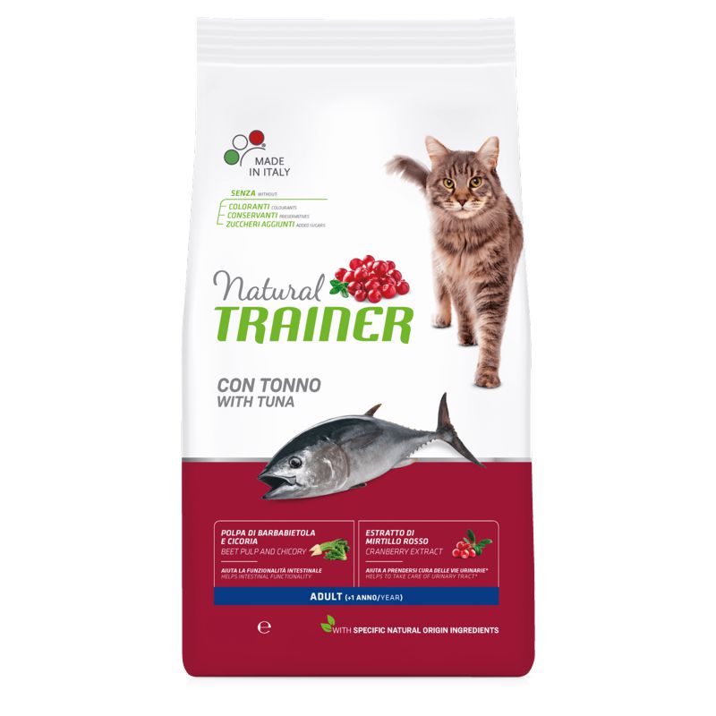 Trainer Natural Cat Adult Tuna sausas pašaras katėms, tunas; 1.5kg, 10kg